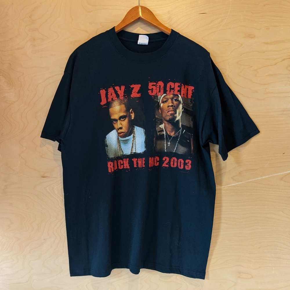 Vintage Jay-Z 50 Cent t shirt tee concert 2003
